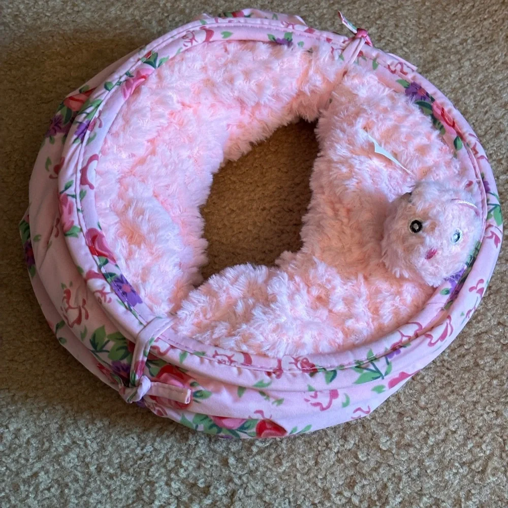 All for Paws Shabby Chic Summer Time Cat Tunnel Pink Floral